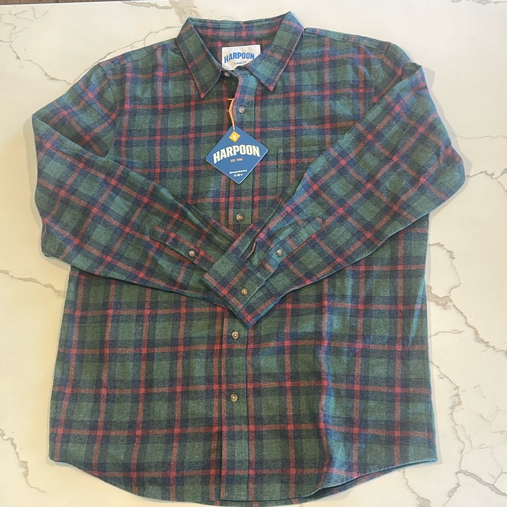 Men’s flannel long sleeve shirt. Harpoon brand.